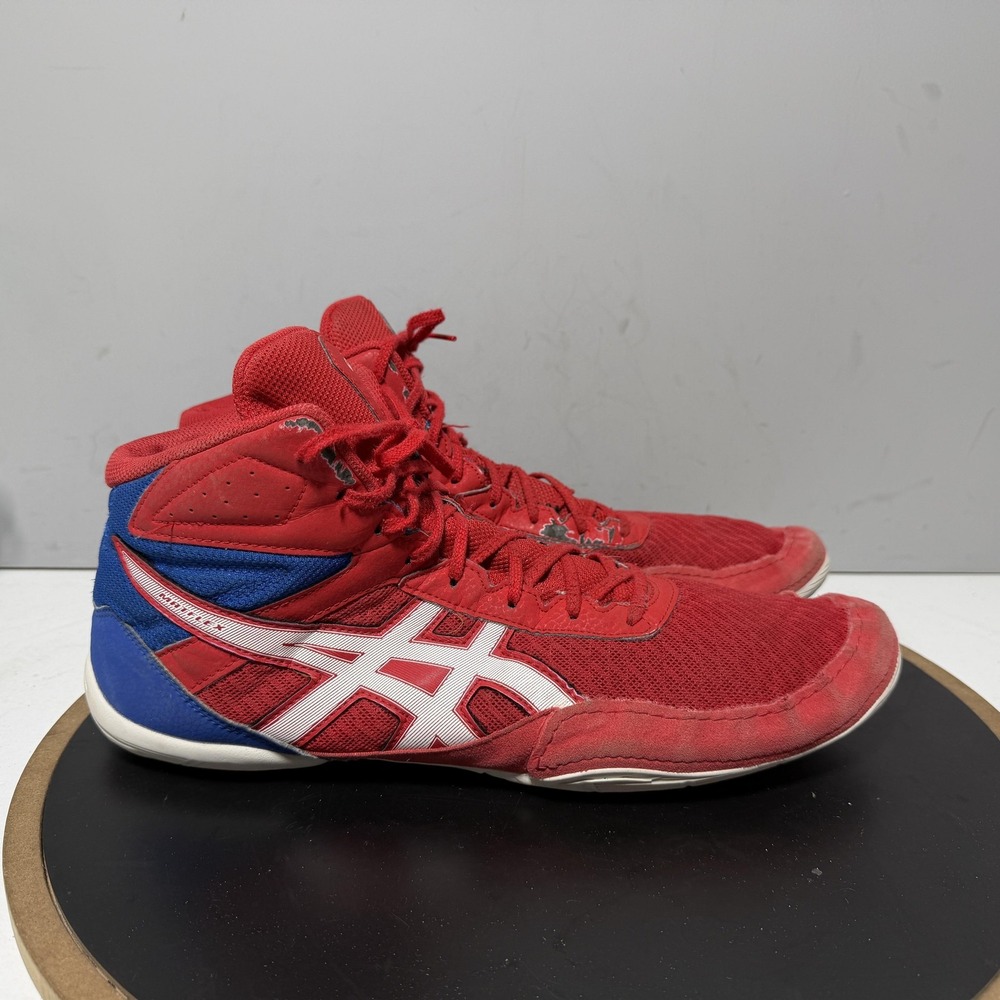 ASICS Matflex 6 Shoes Mens Size 14 Red Wrestling High Top Sneakers 1081A021